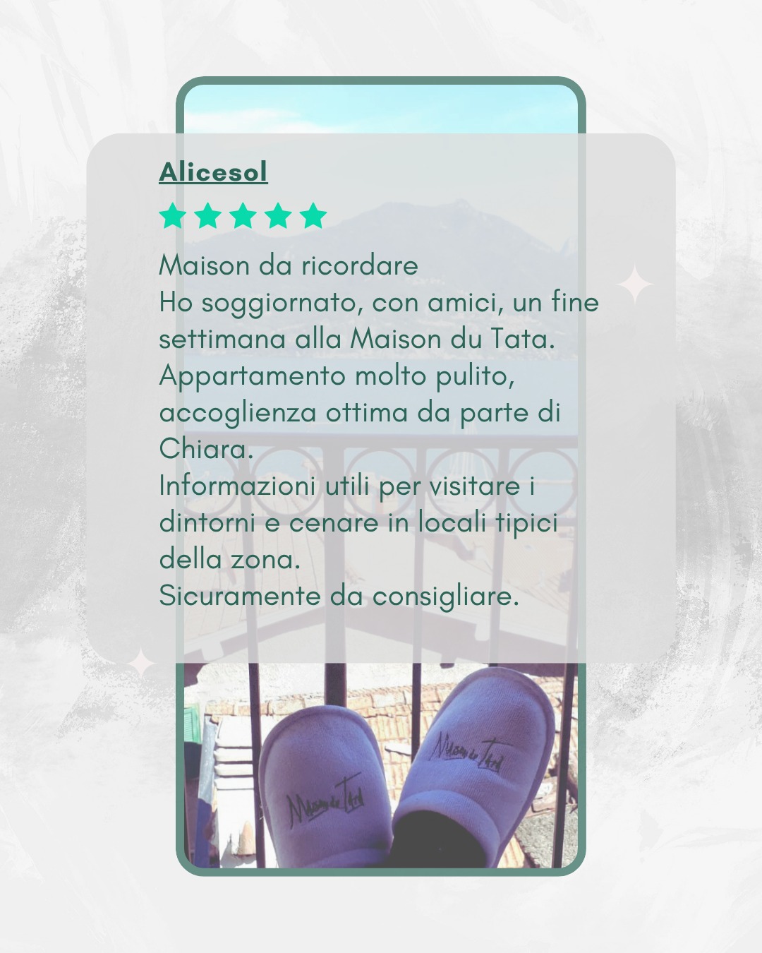 Ogni vostra parola è un piccolo, grande segno del vostro passaggio, un capitolo che si aggiunge alla storia di Maison du Tatà. Ci emozioniamo ogni volta che leggiamo i vostri racconti, perché ci dicono che la cura e l'amore che mettiamo in ogni dettaglio hanno raggiunto il loro obiettivo: farvi sentire a casa. 🏡E così, ti chiediamo: vuoi lasciare anche tu il tuo segno? Condividi la tua esperienza! Le tue recensioni sono la nostra voce più autentica e la prova che le storie più belle sono quelle che si scrivono insieme, un ospite alla volta. ✨Diventa parte della nostra storia. Lasciaci il tuo prezioso segno.Grazie di cuore a tutti voi!🏡#maisondutatà💙#accoglienzasicura🏡🏡🏡🏡🏡#recensioni #lasciatuonosegno #raccontalatuastoria #accoglienzaautentica #ospitalitàvaldostana #viaggiareinitalia #sentirsicomeacasa #curadeidettagli #valledaosta #mountains #mountainlovers #vacanzeinmontagna #turismovaldaostano #esperienzaautentica #postodelcuore #storiecondivise #viaggiindimenticabili #chaletstyle #grazieavoi